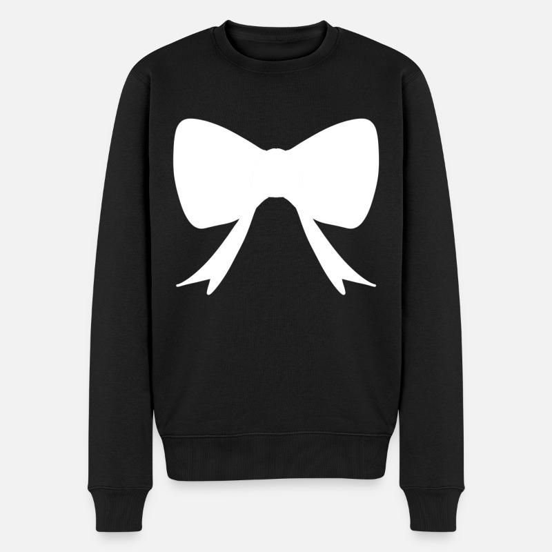 schleife form symbol - Männer Premium Bio Pullover - Schwarz