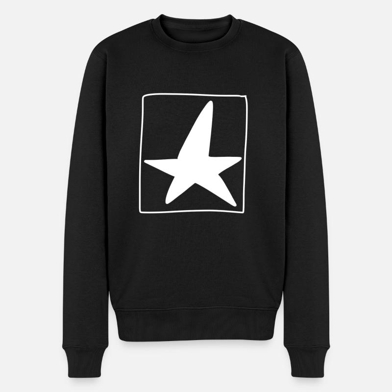 stern quadrat symbol form - Männer Premium Bio Pullover - Schwarz