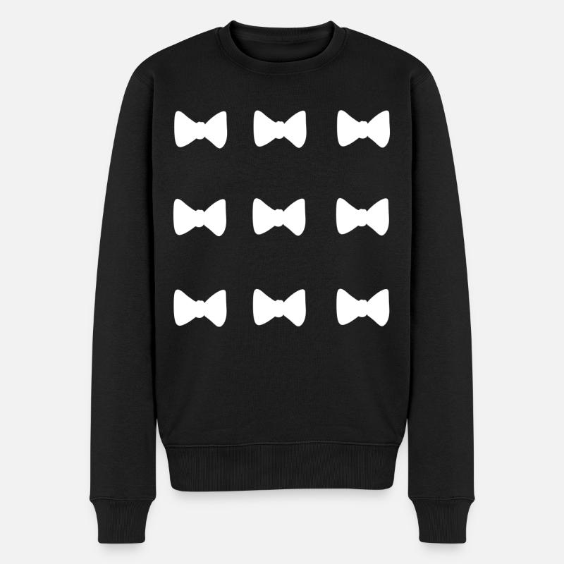 muster schleifen schleife symbol - Männer Premium Bio Pullover - Schwarz
