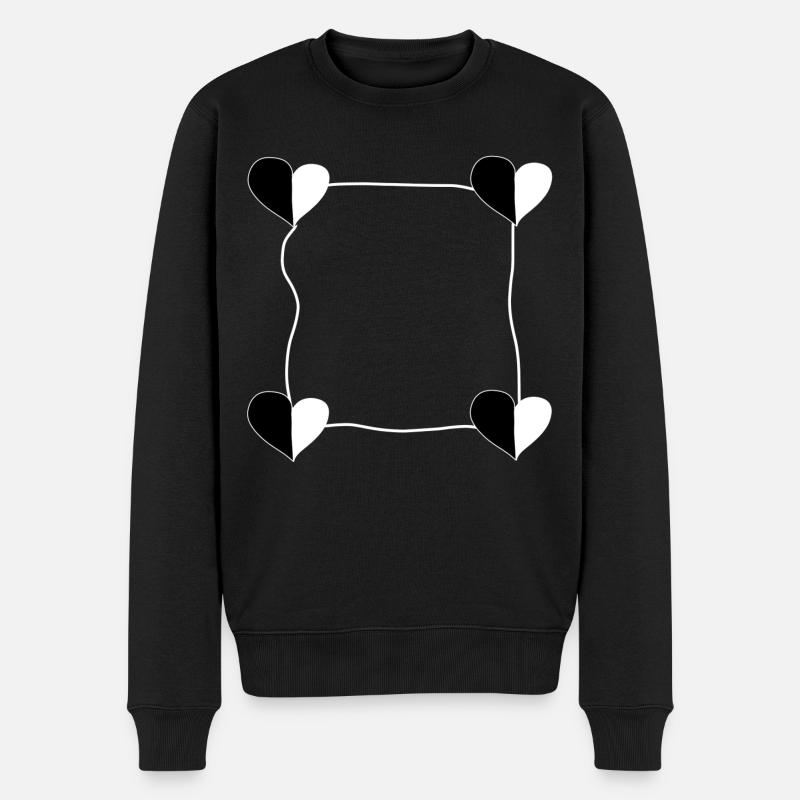 Cadre à quatre cœurs - Pull Premium bio Homme - noir