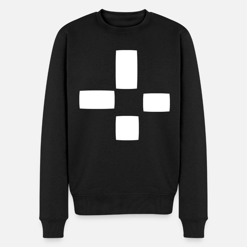 Square Pattern Four Shapes Shape - Men's Premium Organic Jumper - black