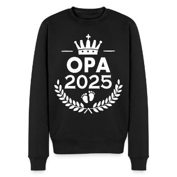 Opa 2025 - Männer Premium Bio Pullover - Schwarz - Vorne - Nico (187cm)