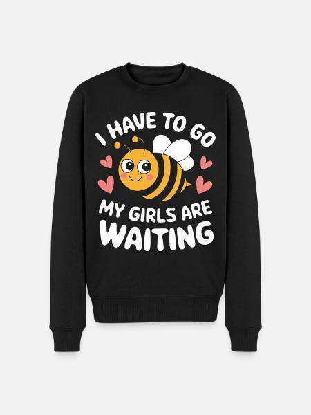 honey bee beekeeper bees bee - Men's Premium Organic Jumper - black
