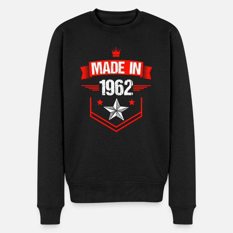 Made in 1962 blanc - Pull Premium bio Homme - noir
