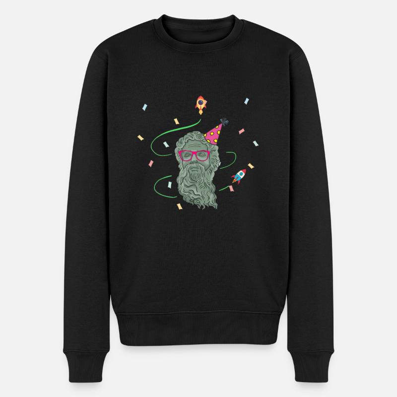 Zeus - Männer Premium Bio Pullover - Schwarz