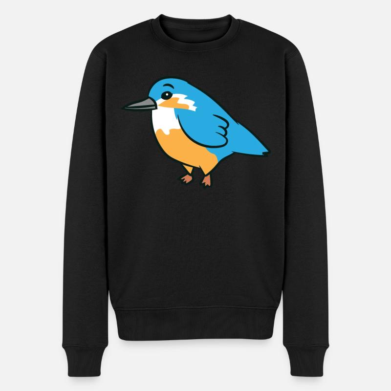 Kingfisher - Illustration - Pull Premium bio Homme - noir