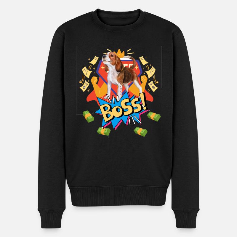 Beagle Boss - Pull Premium bio Homme - noir