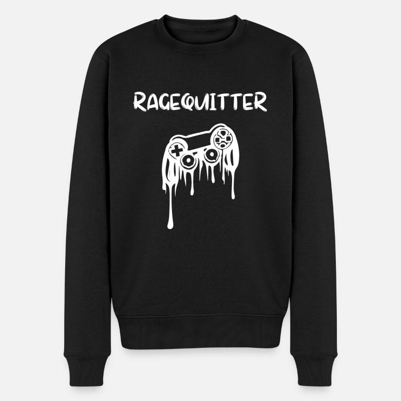 Ragequitter - Männer Premium Bio Pullover - Schwarz