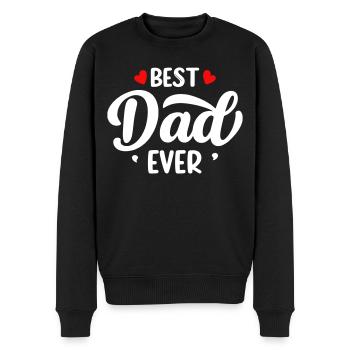 Bester Papa aller Zeiten - Männer Premium Bio Pullover - Schwarz - Vorne - Nico (187cm)