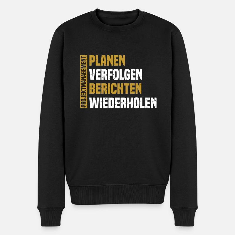 Projektmanager Projektmanagement Planen Verfolgen - Männer Premium Bio Pullover - Schwarz