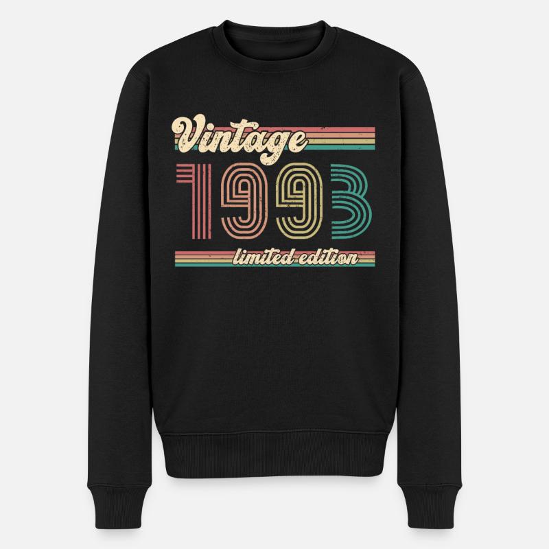 ST 1993 Vintage Limited Edition - Männer Premium Bio Pullover - Schwarz