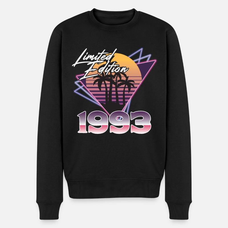 SW 1993 Dreiecke limitierte Edition - Männer Premium Bio Pullover - Schwarz