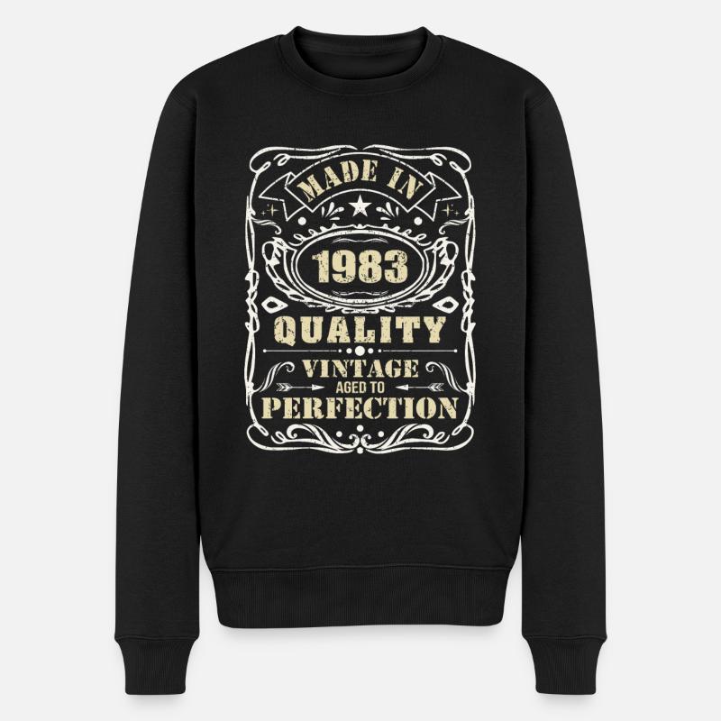 Qualité Made in 1983 - Pull Premium bio Homme - noir