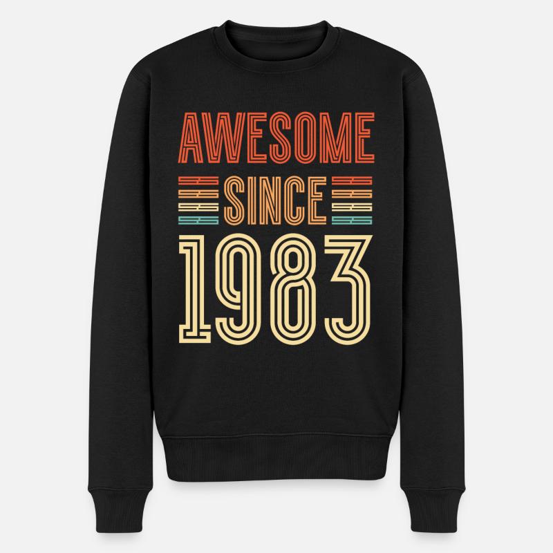 ST Awesome seit 1983 - Männer Premium Bio Pullover - Schwarz