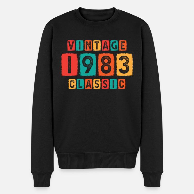 Millésime 1983 classique - Pull Premium bio Homme - noir