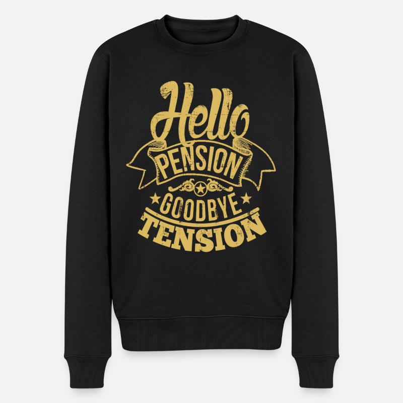 Hello Pension Goodbye Tension - Pull Premium bio Homme - noir