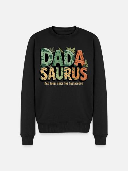 Dinosaur Dad Saurus Gift Dad - Men's Premium Organic Jumper - black