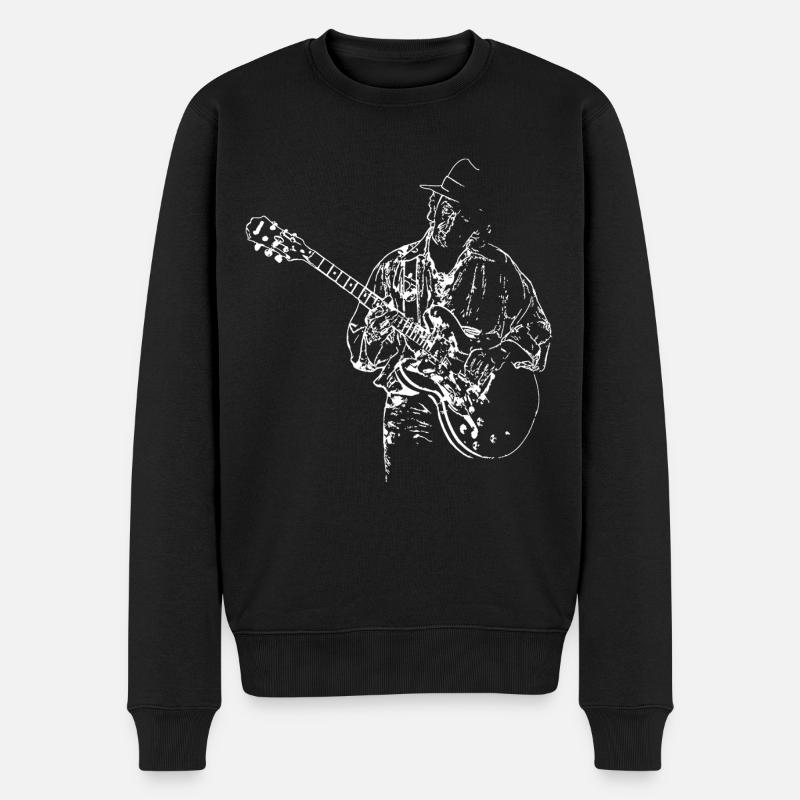 Guitariste de blues - Pull Premium bio Homme - noir