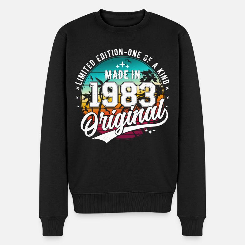 Original 1983 Vintage Anniversaire Vintage Rétro - Pull Premium bio Homme - noir