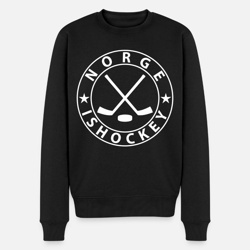 Norwegen Eishockey - Männer Premium Bio Pullover - Schwarz