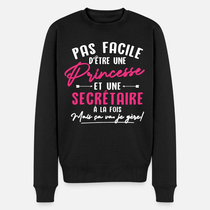 Princesse et Secrétaire - Pull Premium bio Homme - noir