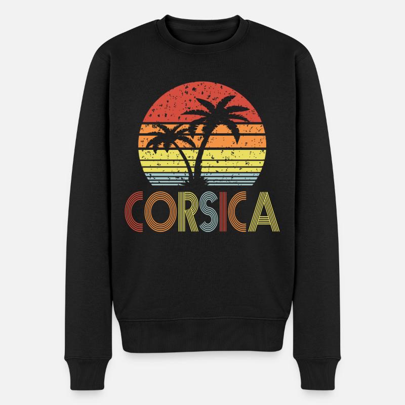 Corsica - Männer Premium Bio Pullover - Schwarz