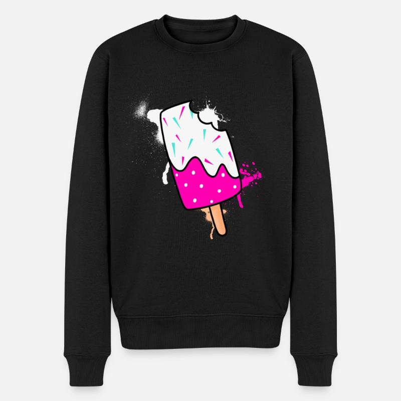 Eiscreme - Männer Premium Bio Pullover - Schwarz