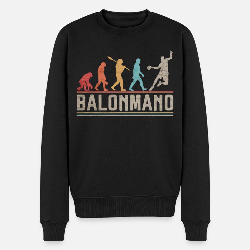 Balonmano Evolution Handballeur - Pull Premium bio Homme - noir
