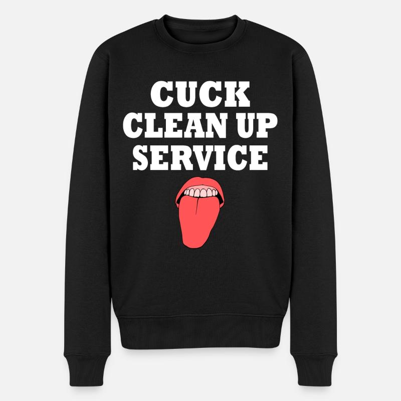 Cuckold cuck clean up service - Männer Premium Bio Pullover - Schwarz