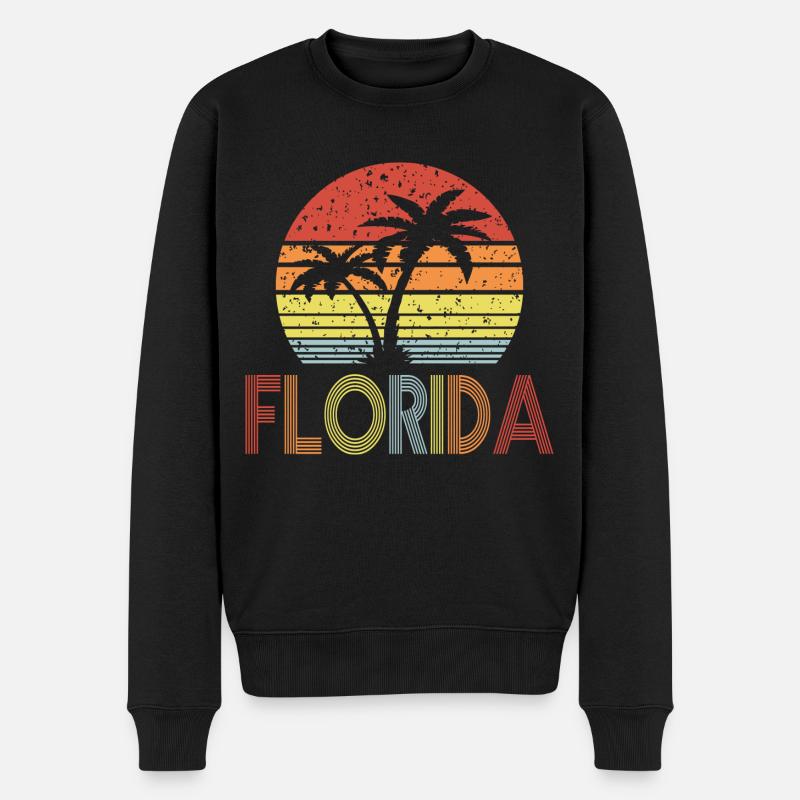 Florida - Männer Premium Bio Pullover - Schwarz
