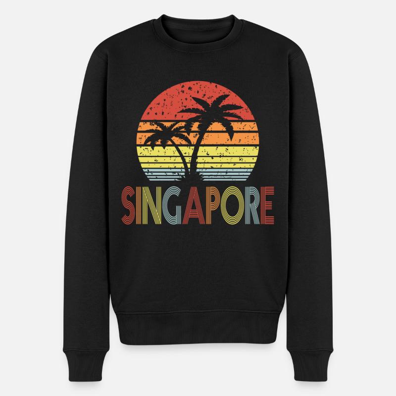 Singapour - Pull Premium bio Homme - noir