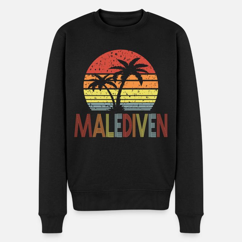 Malediven - Männer Premium Bio Pullover - Schwarz