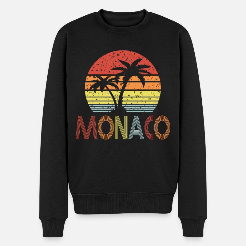 Monaco Rétro soleil 01 - Pull Premium bio Homme - noir