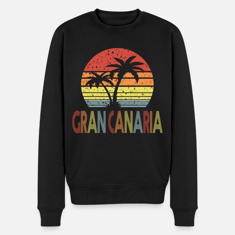 Gran Canaria - Männer Premium Bio Pullover - Schwarz