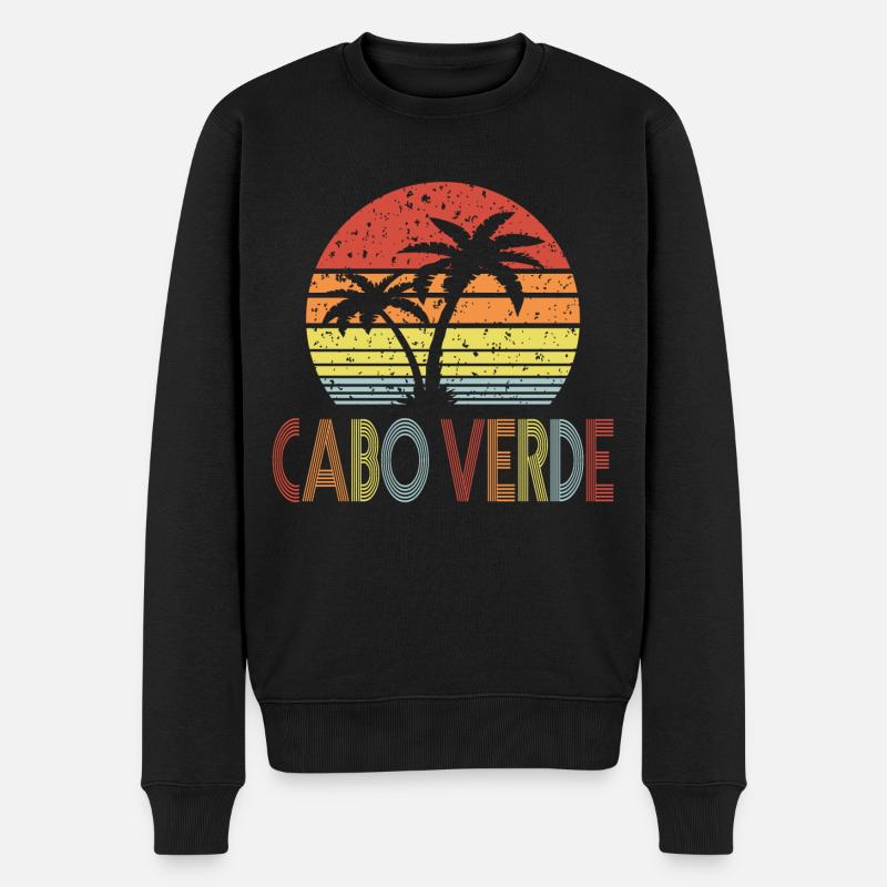 Cabo Verde - Männer Premium Bio Pullover - Schwarz