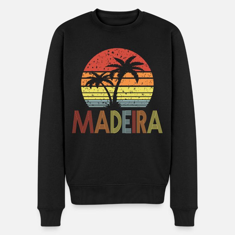 Madeira - Männer Premium Bio Pullover - Schwarz