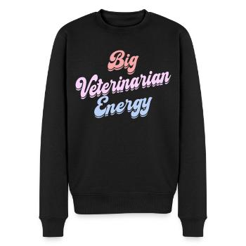 Energetic Veterinarian Female Veterinarian - Men's Premium Organic Jumper - black - Front - Nico (187cm)
