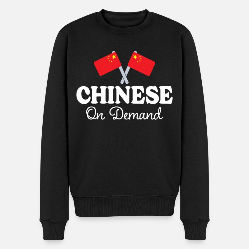 Chinesisch auf Anfrage Chinesisch Dolmetscher - Männer Premium Bio Pullover - Schwarz