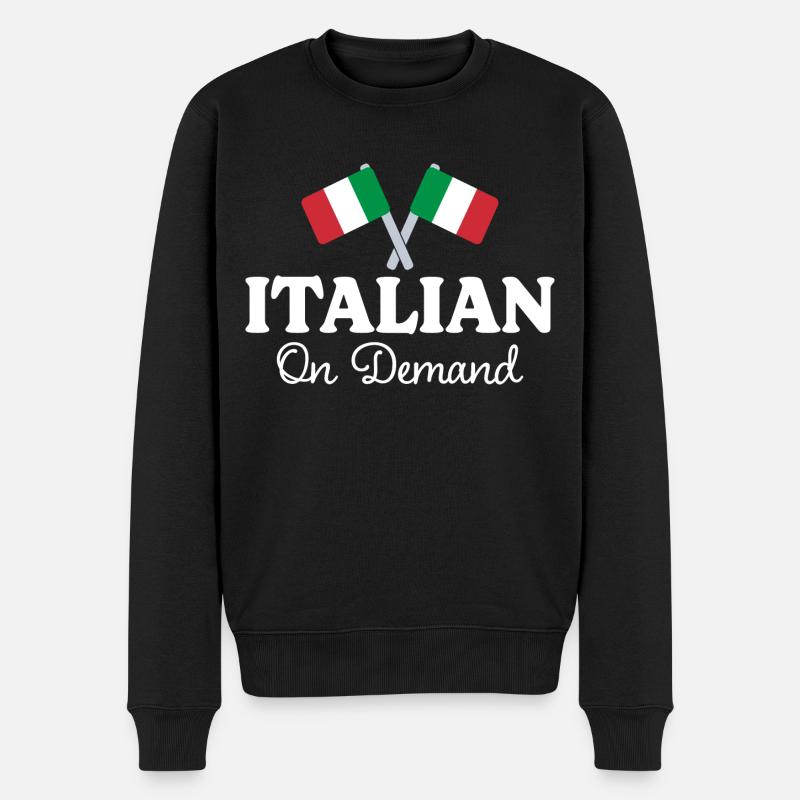 Italienisch Übersetzer Italienisch Dolmetscher - Männer Premium Bio Pullover - Schwarz