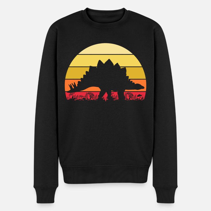 Archéologue Dino Stégosaure Dinosaure - Pull Premium bio Homme - noir