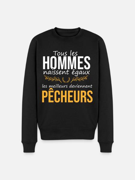 Les meilleurs deviennent pêcheurs - Pull Premium bio Homme - noir