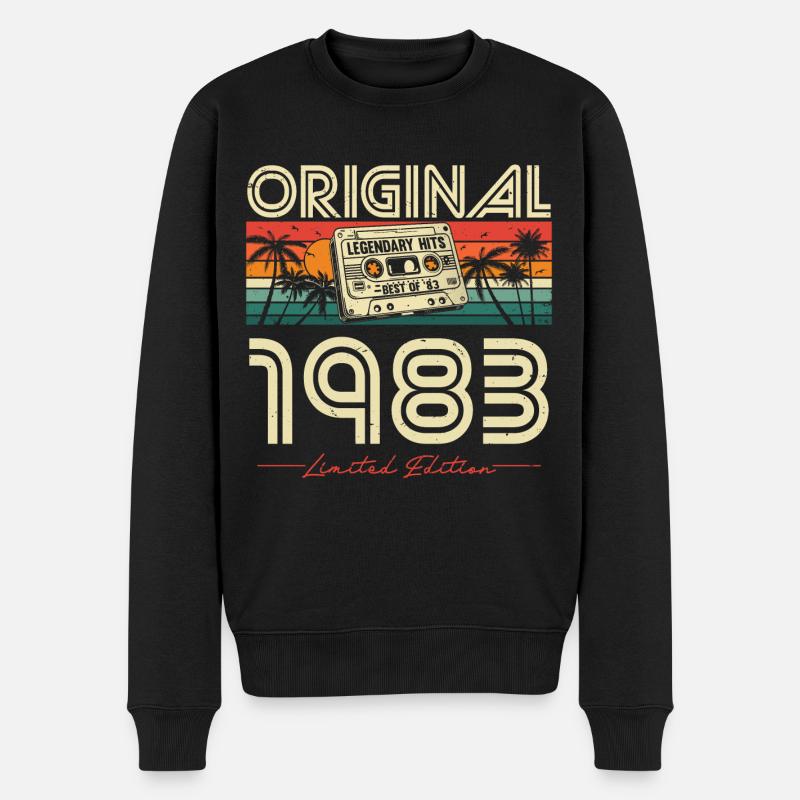 Original 1983 Vintage Vintage Retro Birthday - Pull Premium bio Homme - noir