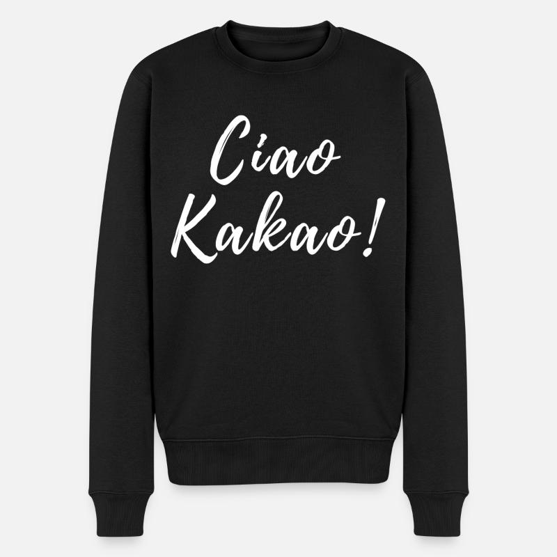 Ciao Kakao - Männer Premium Bio Pullover - Schwarz