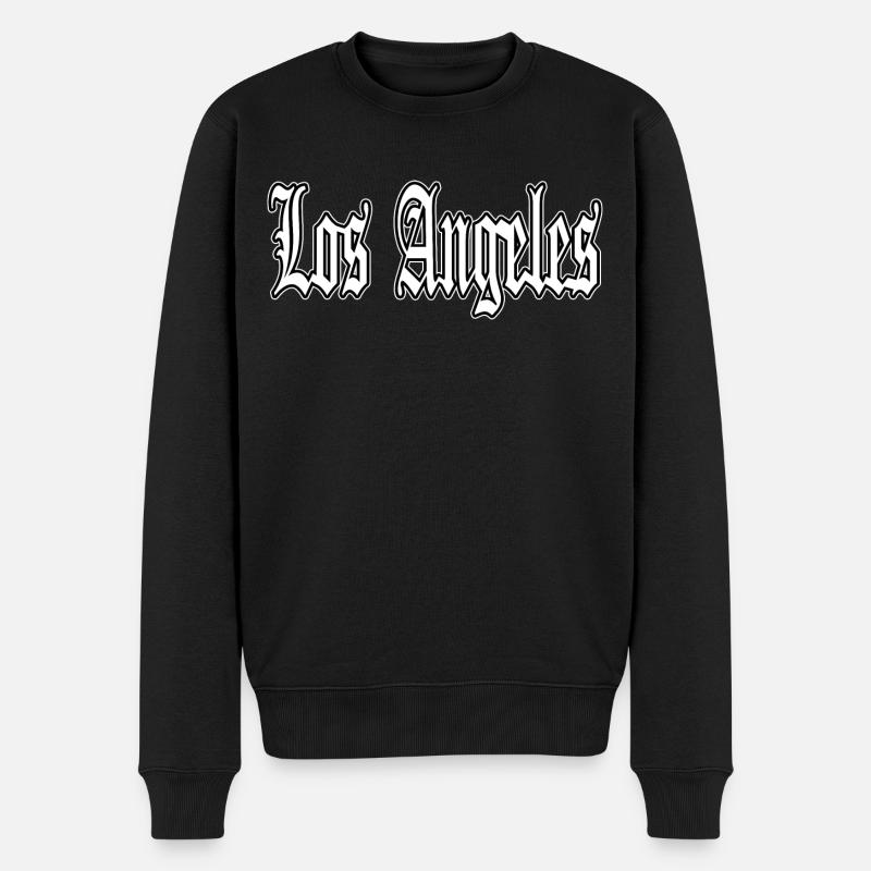 Los Angeles Gothic Style - Männer Premium Bio Pullover - Schwarz