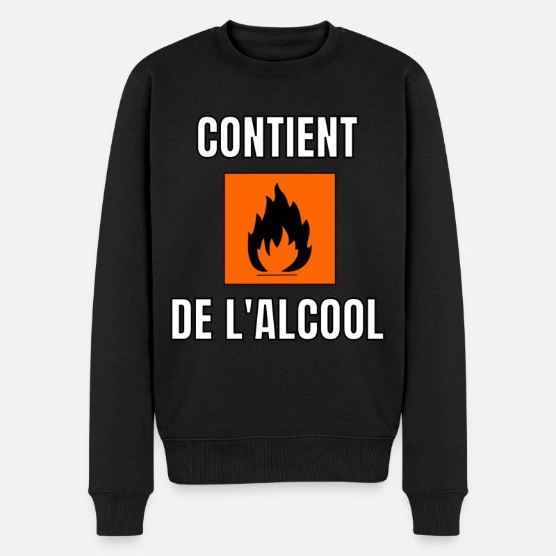 Contient de l’alcool - Pull Premium bio Homme - noir