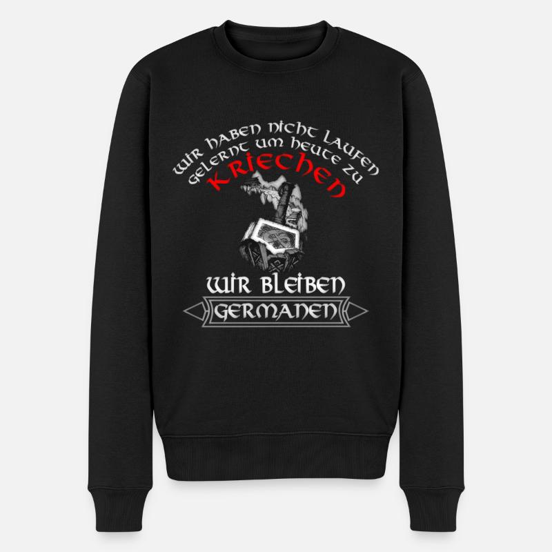 Nous restons Allemands - Pull Premium bio Homme - noir