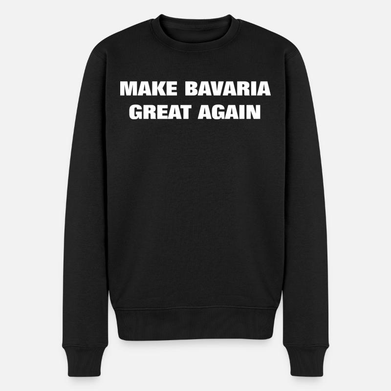 Make Bavaria Great again - Männer Premium Bio Pullover - Schwarz