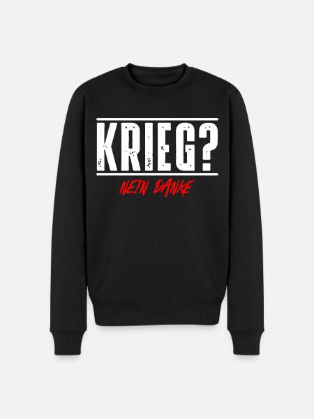 Krieg - Männer Premium Bio Pullover - Schwarz