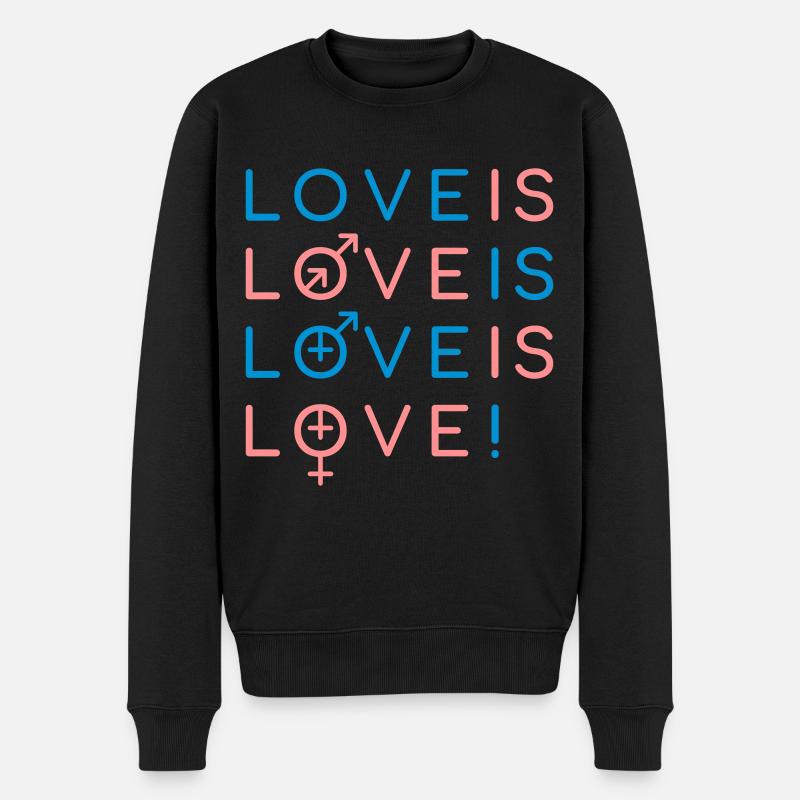 Gay Love Matters - Männer Premium Bio Pullover - Schwarz