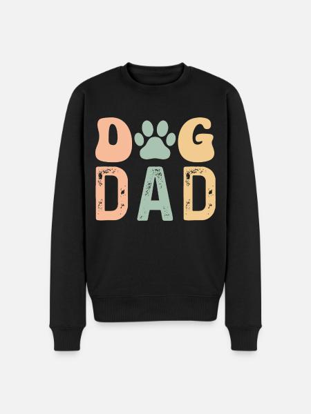 Dog Dad - Men's Premium Organic Jumper - black